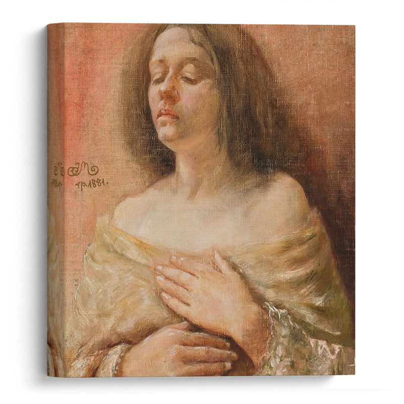 Portrait study of a woman (1881) - Jan Matejko - Canvas Print