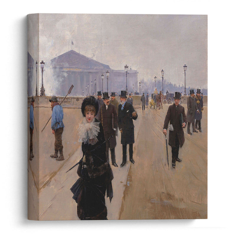 Scene From The Place De La Concorde (1875) - Jean Béraud - Canvas Print