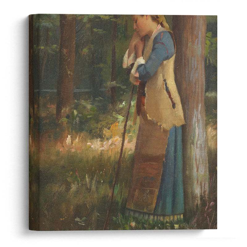 Resting shepherdess - Theodoros Ralli - Canvas Print