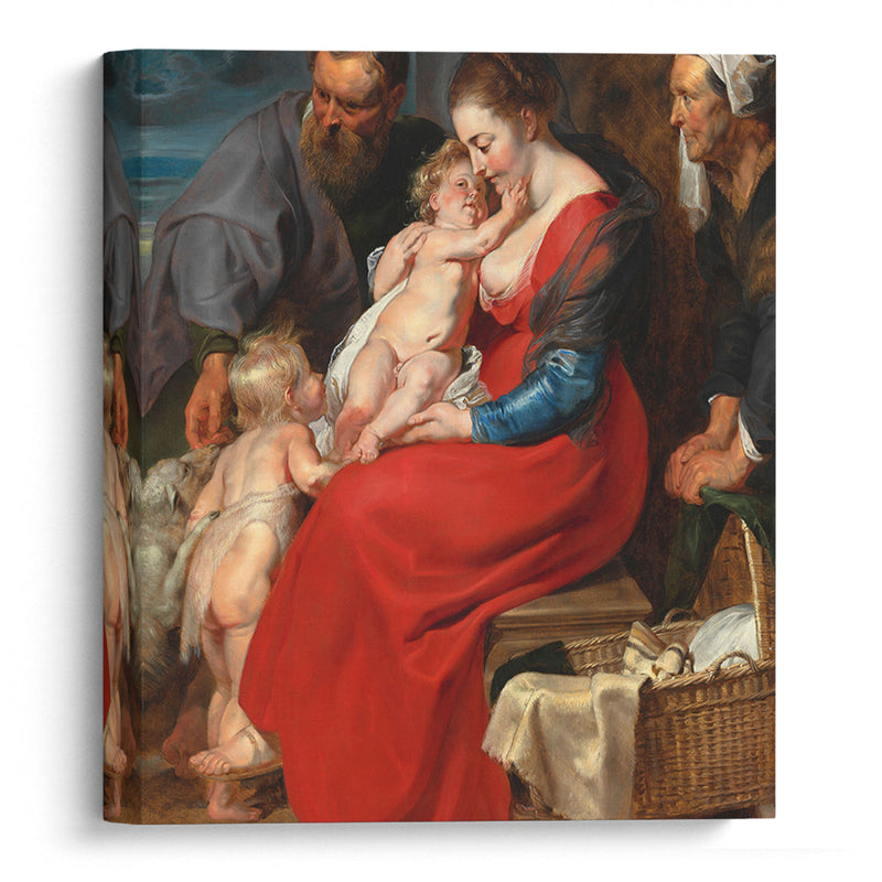 The Holy Family with Saints Elizabeth and John the Baptist (1615) - Peter Paul Rubens - Canvas Print