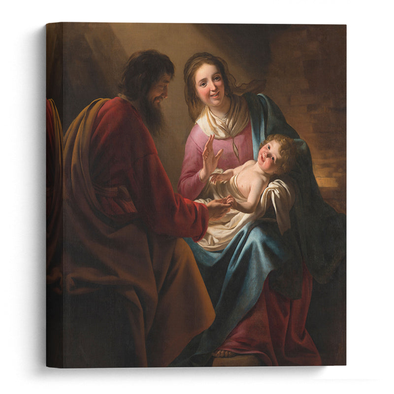 The Holy Family (1632) - Gerard van Honthorst - Canvas Print