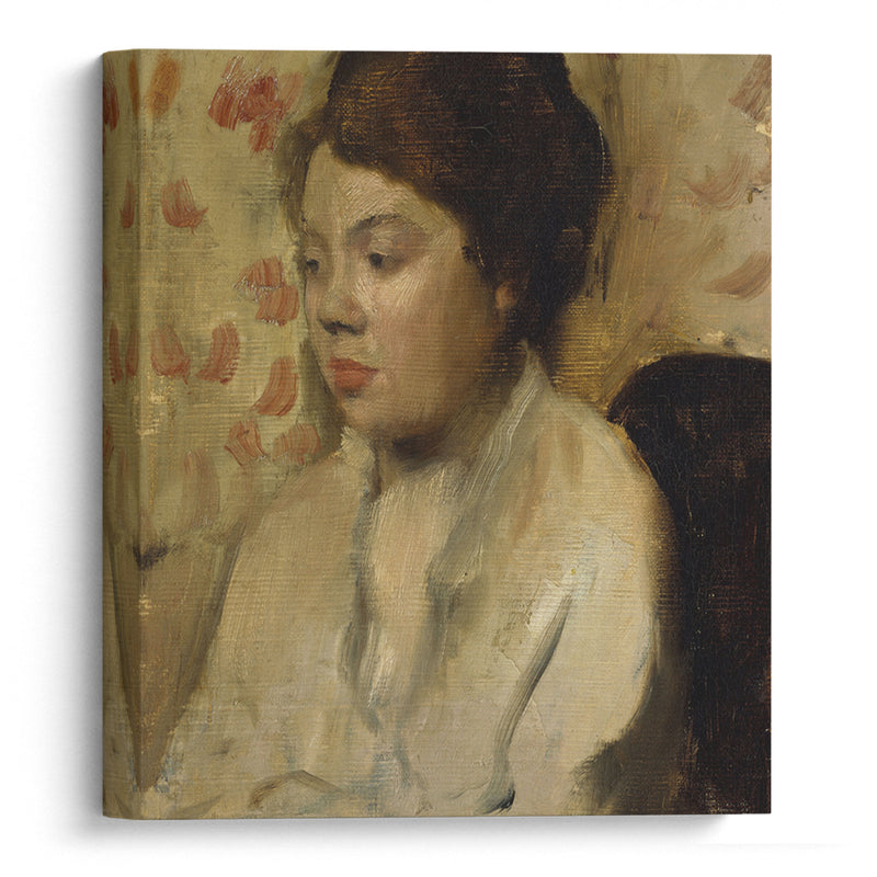 Portrait of a Young Woman (ca. 1885) - Edgar Degas - Canvas Print