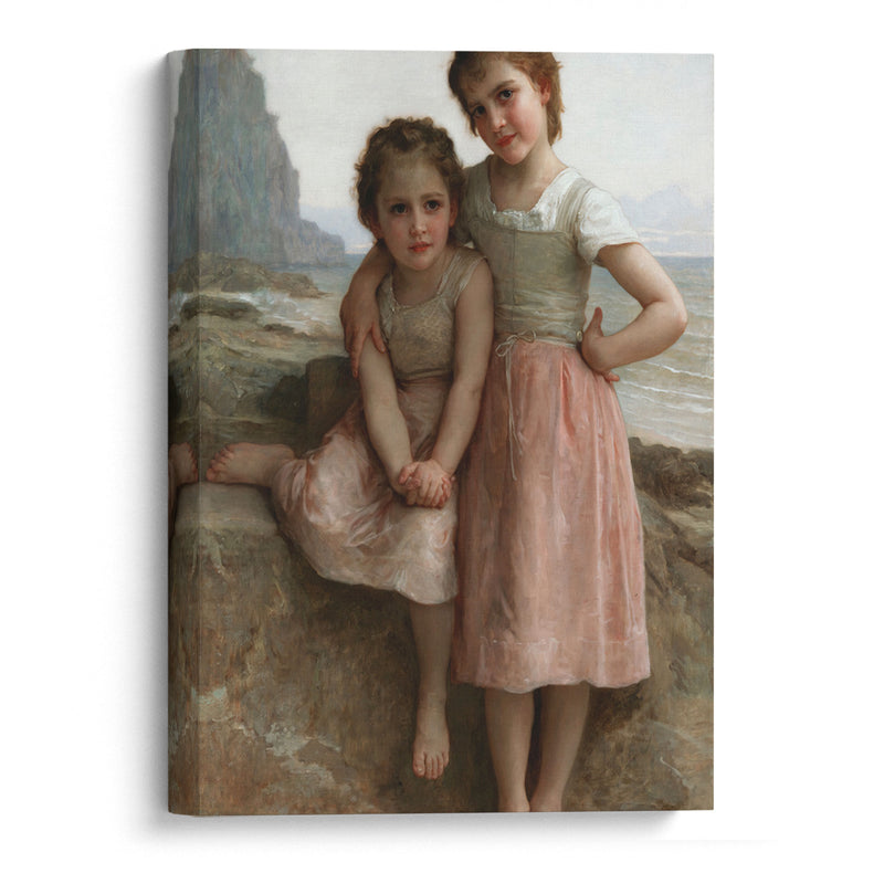 Sisters on the Shore (1896) - William Bouguereau - Canvas Print