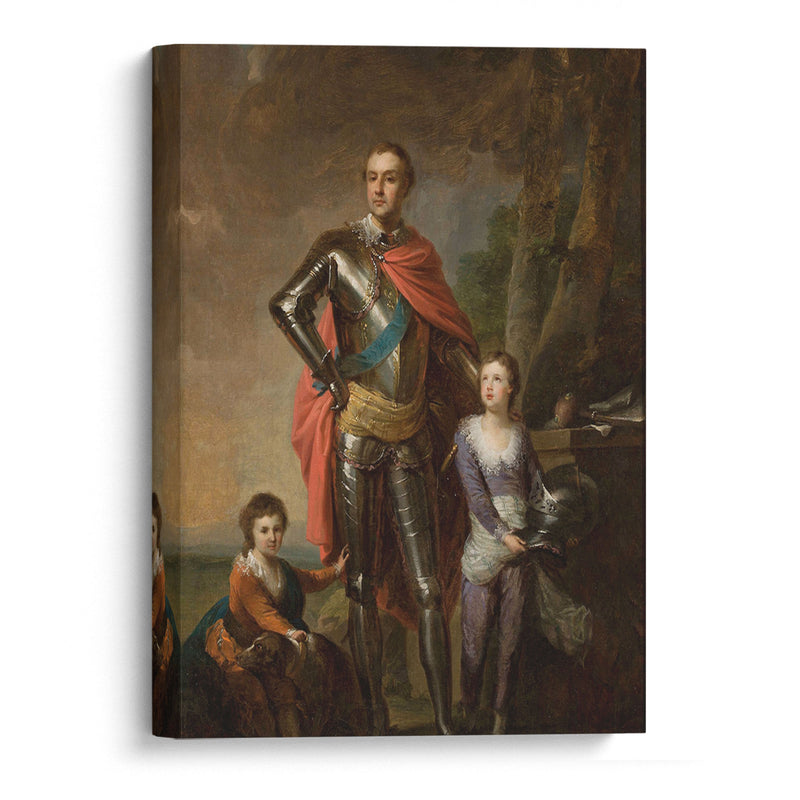 Franciszek Ksawery Branicki with his sons, Aleksander and Władysław (circa 1790) - Johann Baptist von Lampi the Elder - Canvas Print