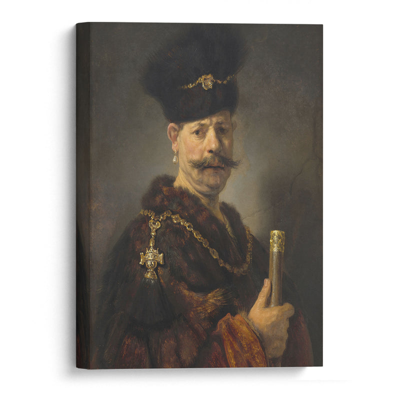 A Polish Nobleman (1637) - Rembrandt van Rijn - Canvas Print