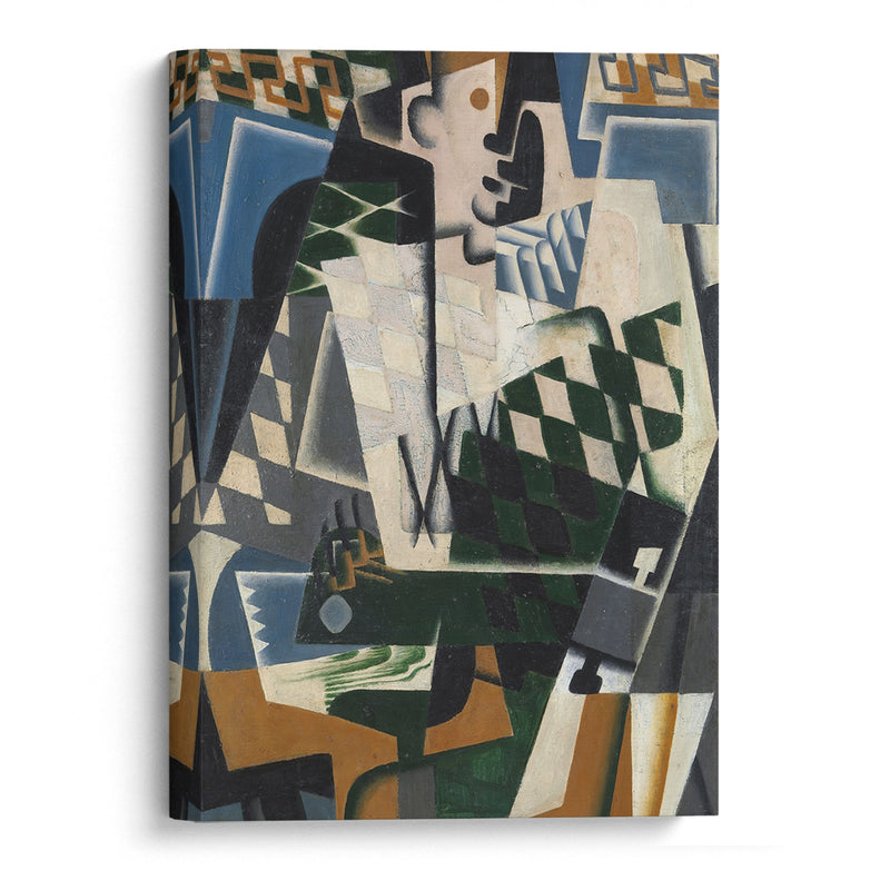 Harlequin with a Guitar (1917) - Juan Gris - Canvas Print