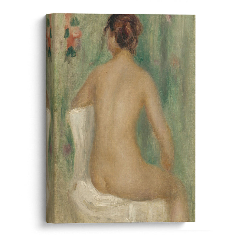 Nu Assis, De Dos (circa 1895) - Pierre-Auguste Renoir - Canvas Print