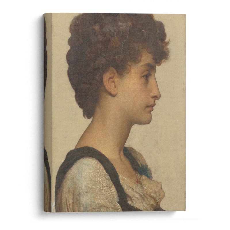 Head of a Girl - Frederic Leighton - Canvas Print