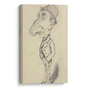 Caricature of a Man with a Large Nose (1855) - Claude Monet - Canvas Print