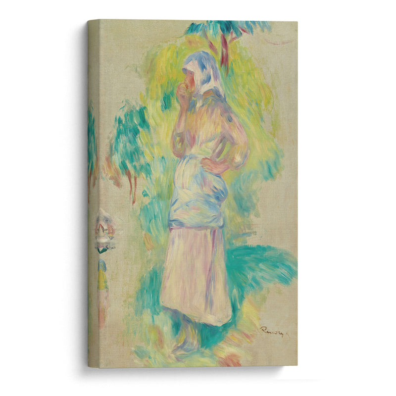 Jeune paysanne mangeant une pomme, Gabrielle Dufour (circa 1891) - Pierre-Auguste Renoir - Canvas Print