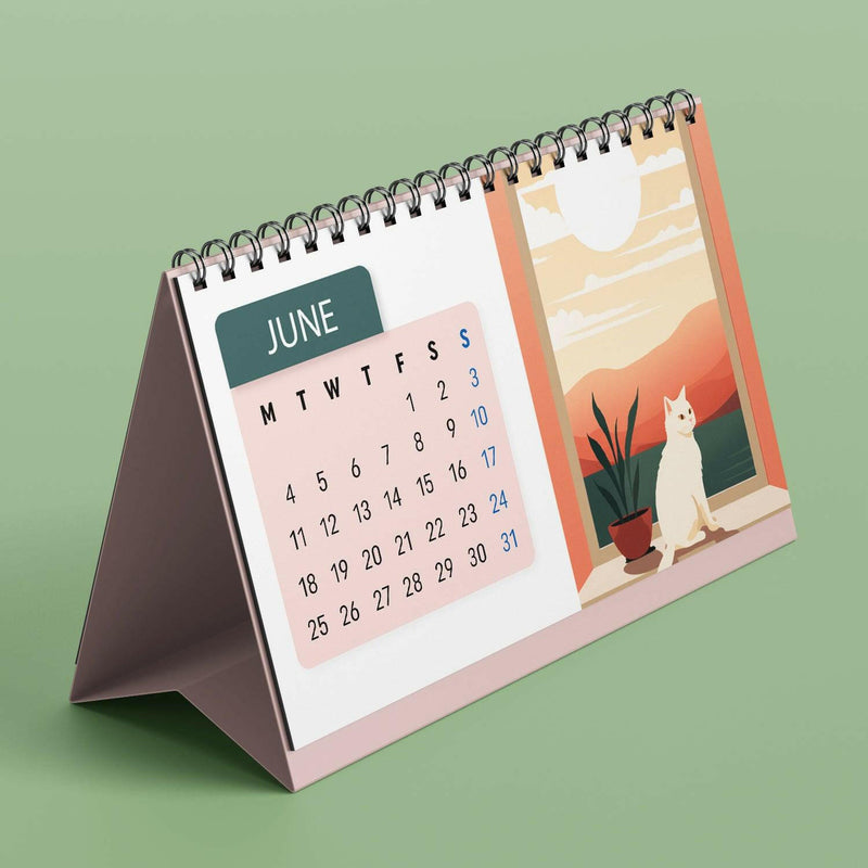 High Quality Desktop Wire Calendars - UAIO LMT