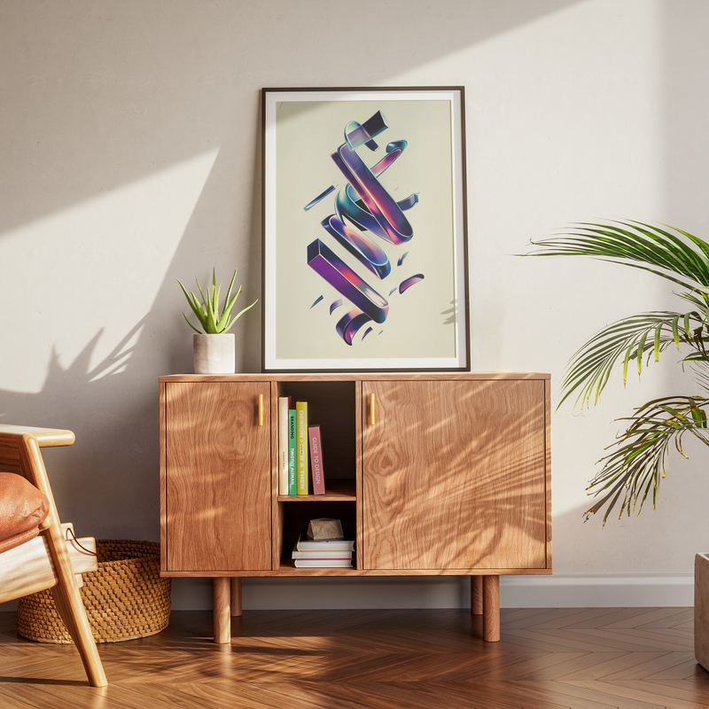 Vibrant 3D Art Print | Modern Abstract Design | Illustration