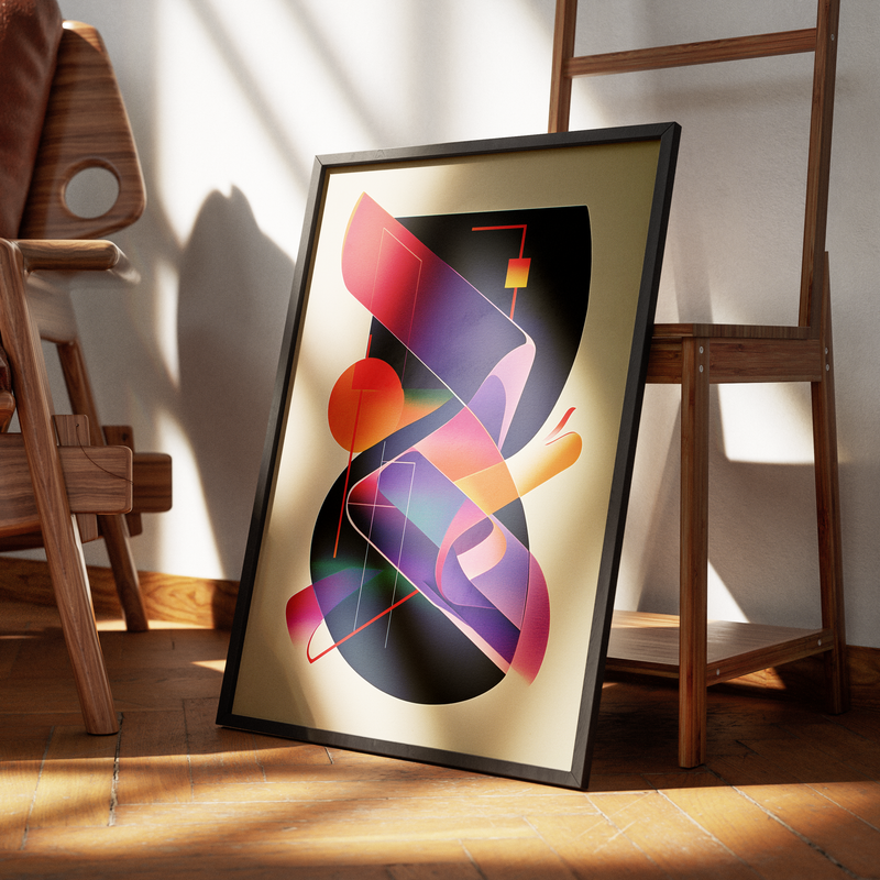 Colorful 3D Art Print | Modern Abstract Design | Illustration