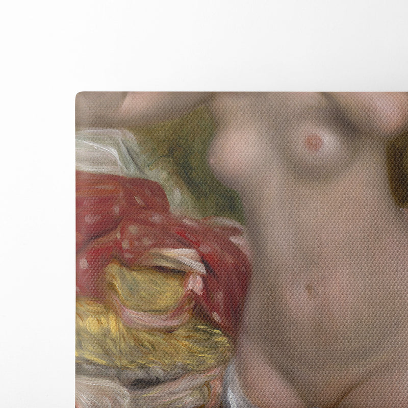 Bather Arranging Her Hair (1893) - Pierre-Auguste Renoir - Canvas Print