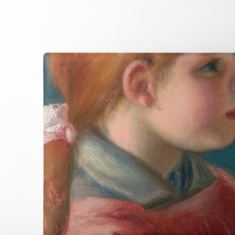 Tête de jeune fille (1888) - Pierre-Auguste Renoir - Canvas Print