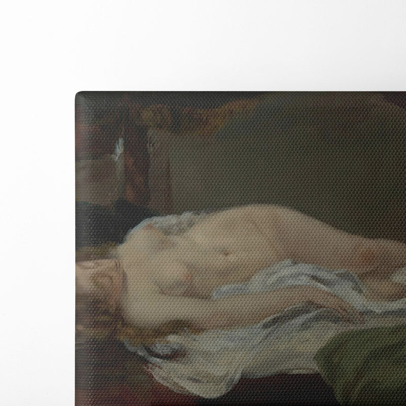 Femme Endormie - Gustave Courbet - Canvas Print