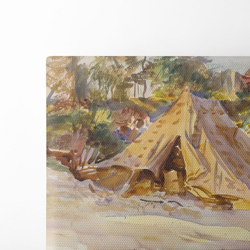 Camp with Ambulance (1918) - John Singer Sargent - Canvas Print