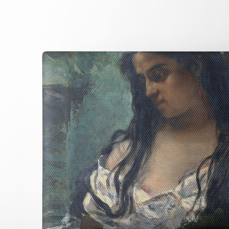 Gypsy In Reflection - Gustave Courbet - Canvas Print