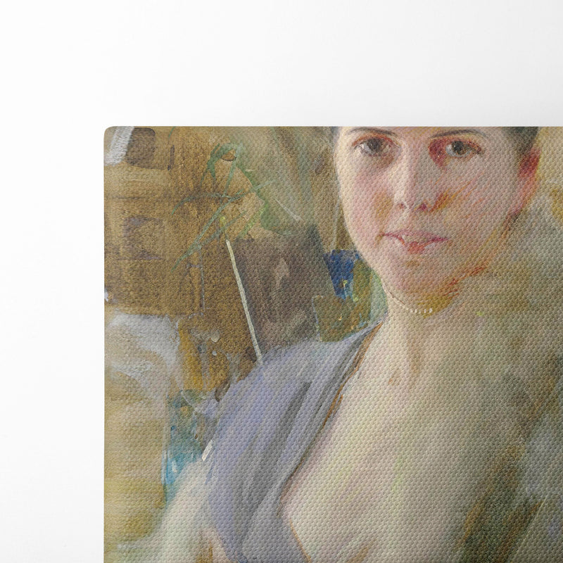 Portrait of a Lady in a Drawing Room (1887) - Anders Zorn - Canvas Print