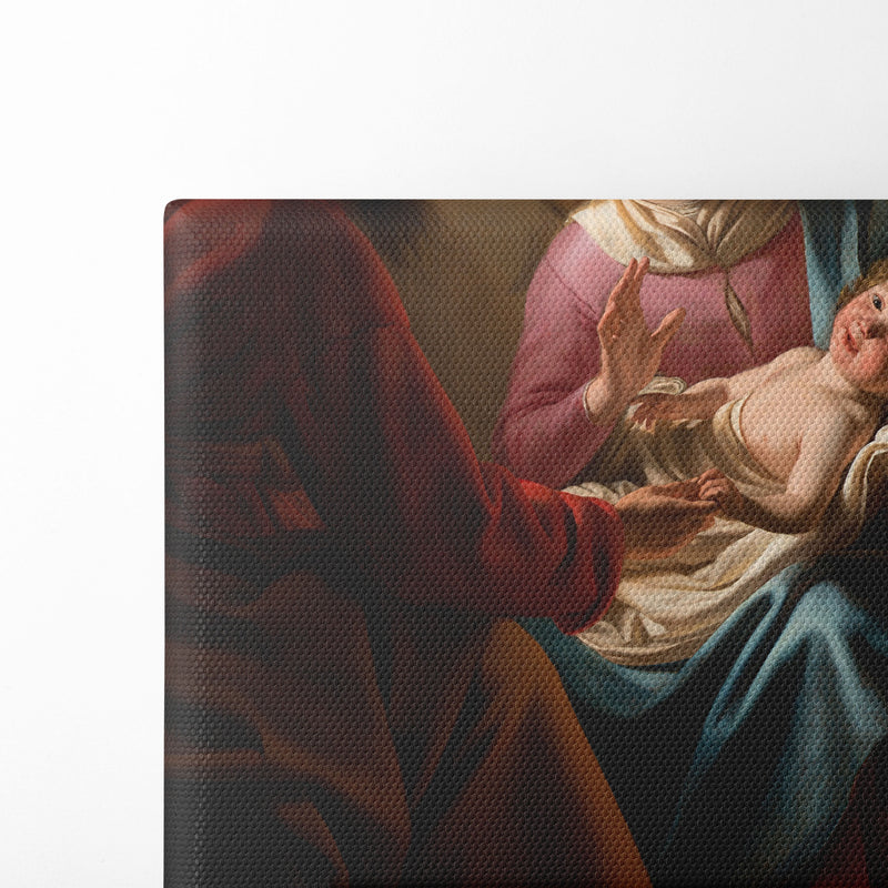 The Holy Family (1632) - Gerard van Honthorst - Canvas Print