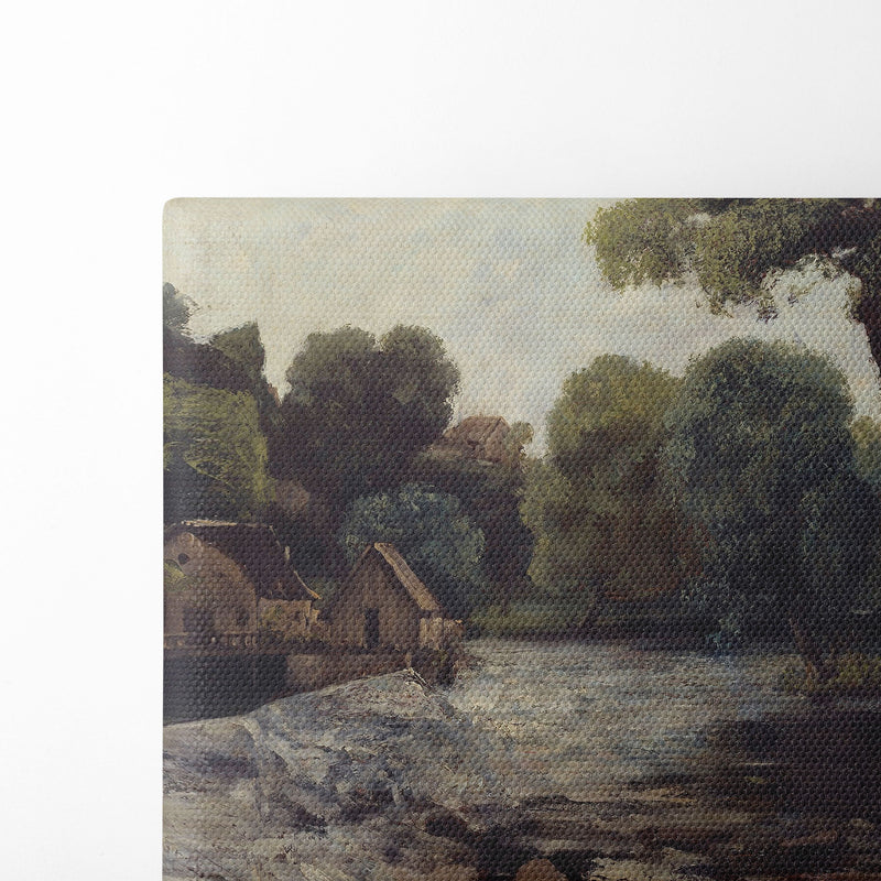 The Weir at the Mill (1866) - Gustave Courbet - Canvas Print