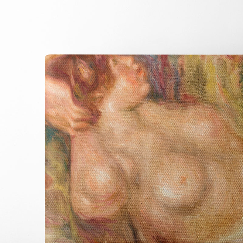 Femme à la poitrine nue endormie (1919) - Pierre-Auguste Renoir - Canvas Print