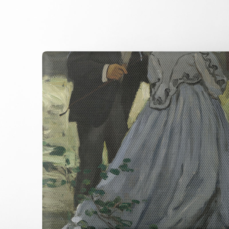 Bazille and Camille (Study for Déjeuner sur l’Herbe ) (1865) - Claude Monet - Canvas Print