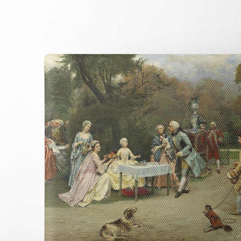 Princess In The Gardens Of Versailles - Raimundo de Madrazo y Garreta - Canvas Print