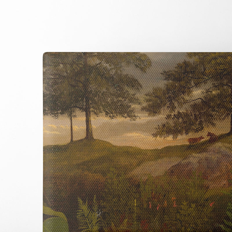 Landscape With Cows - Albert Bierstadt - Canvas Print