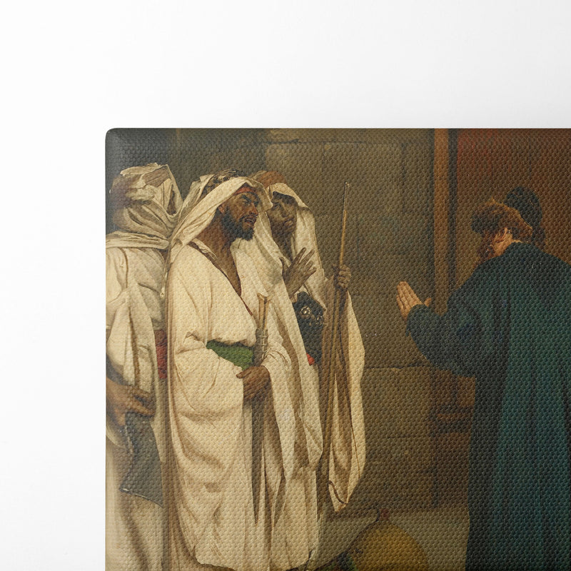 Old Jew with three Arabs - Jean-Léon Gérôme - Canvas Print