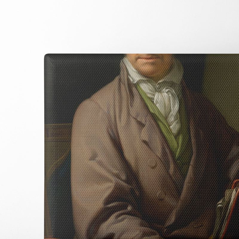 Selbstbildnis an der Staffelei (1828) - Johann Baptist von Lampi the Elder - Canvas Print