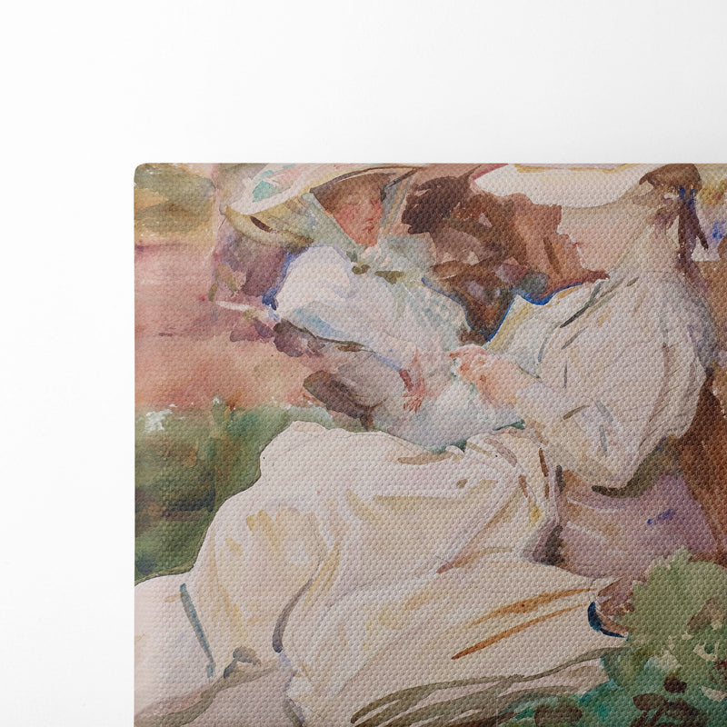 Simplon – Mrs Barnard and her Daughter Dorothy (1905-1915) - John Singer Sargent - Canvas Print