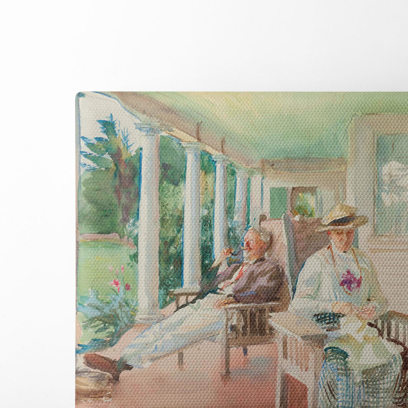 On the Verandah (1920) - John Singer Sargent - Canvas Print