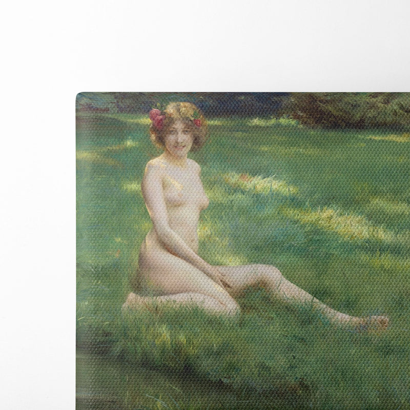 Un Nu Sur La Pelouse (1899) - Julius Leblanc Stewart - Canvas Print