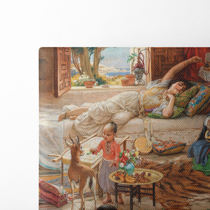 An Afternoon in Algiers - Frederick Arthur Bridgman - Canvas Print