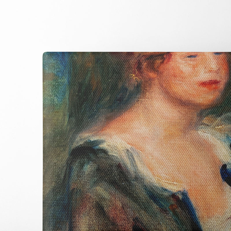 Jeune fille en bleu (Tête de femme blonde) (circa 1906-10) - Pierre-Auguste Renoir - Canvas Print