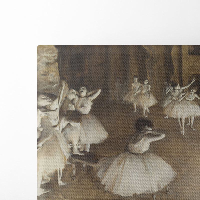 Ballet Rehearsal On Stage - Edgar Degas - Canvas Print