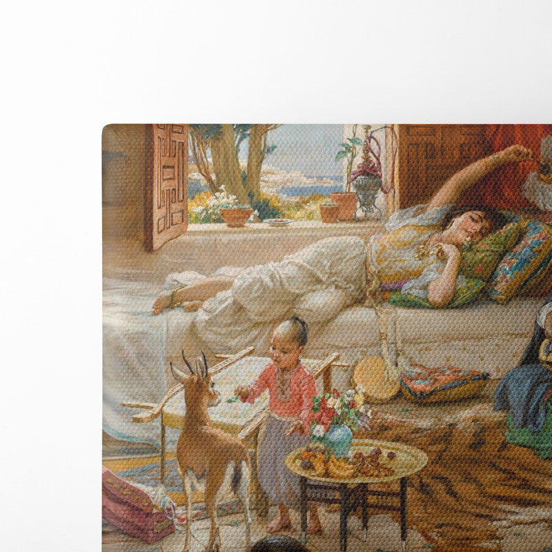 Afternoon Rest, Algiers - Frederick Arthur Bridgman - Canvas Print