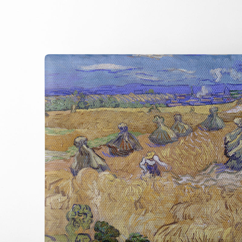 Wheat Fields with Reaper, Auvers - Vincent van Gogh - Canvas Print - UAIO LMT