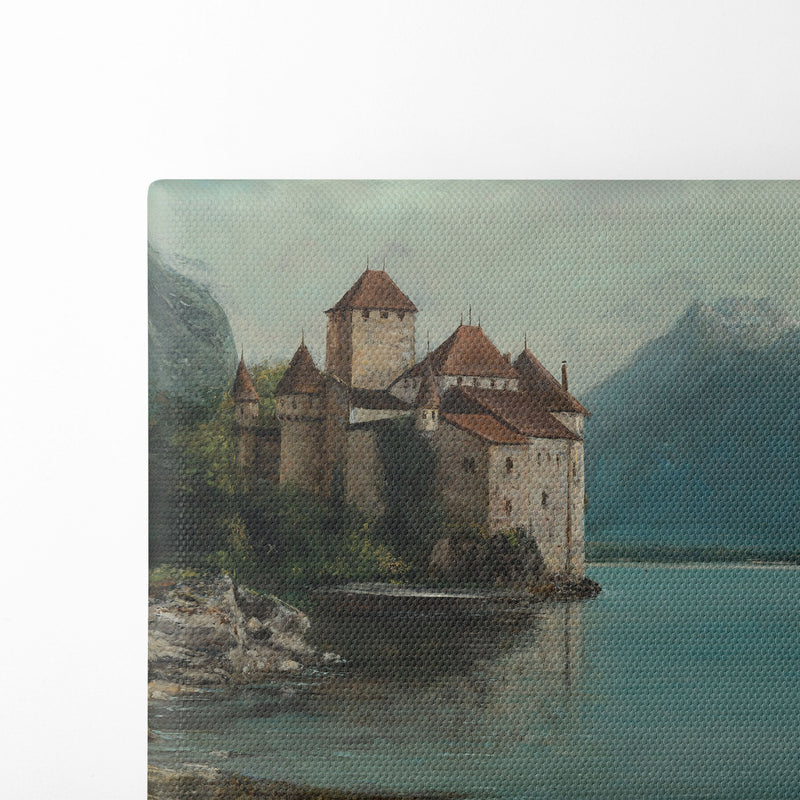 Le Château de Chillon, Lake Geneva (1876) - Gustave Courbet - Canvas Print