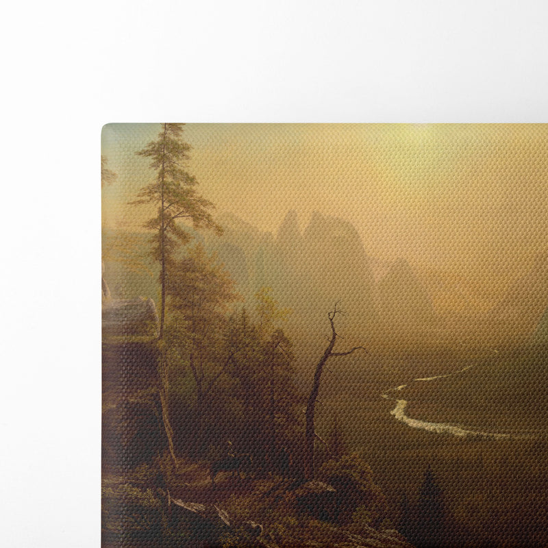 Yosemite Valley, Glacier Point Trail (ca. 1873) - Albert Bierstadt - Canvas Print