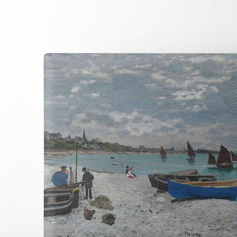 The Beach at Sainte-Adresse (1867) - Claude Monet - Canvas Print