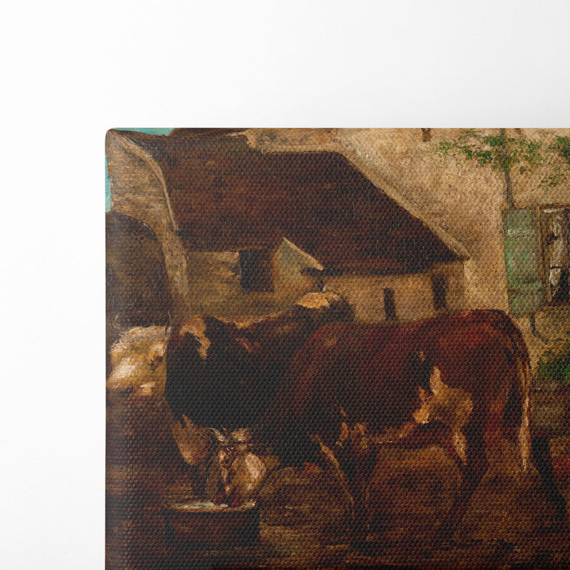 At the Water Trough - Gustave Courbet - Canvas Print