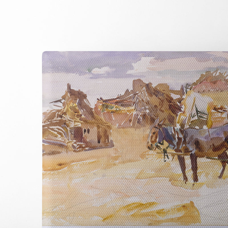 Mules and Ruins (1918) - John Singer Sargent - Canvas Print