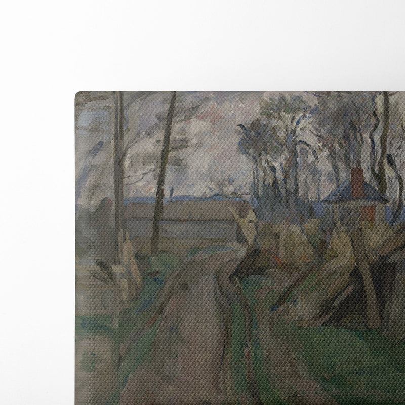 A Village Road near Auvers (1872–73) - Paul Cézanne - Canvas Print