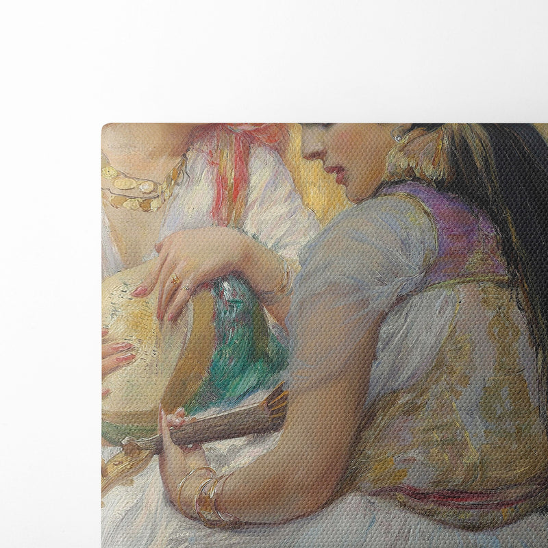 Two young Algerians - Frederick Arthur Bridgman - Canvas Print