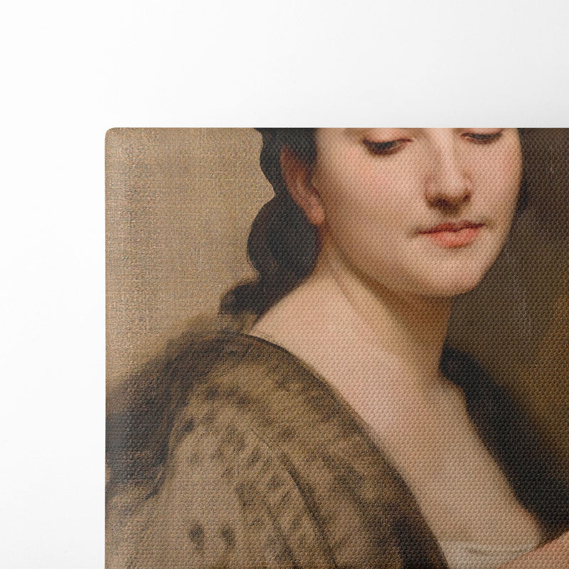 A Young Woman with a Fan - William Bouguereau - Canvas Print