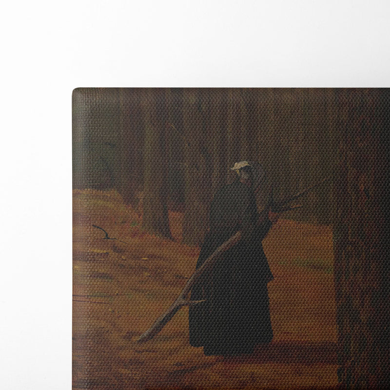 Old Woman Gathering Faggots (1865) - Winslow Homer - Canvas Print