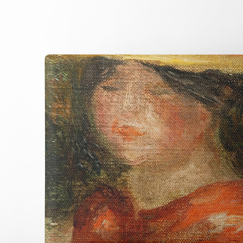 Tête de femme en chapeau (1900) - Pierre-Auguste Renoir - Canvas Print