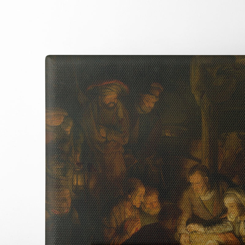 The Adoration of the Shepherds (1646) - Rembrandt van Rijn - Canvas Print